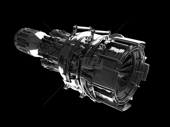 飞机喷气发动机涡轮叶片,飞机,航空航天工业,孤立图片