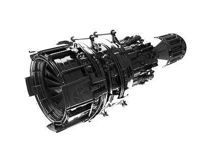 飞机喷气发动机涡轮叶片,飞机,航空航天工业,孤立图片