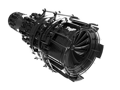 飞机喷气发动机涡轮叶片,飞机,航空航天工业,孤立图片