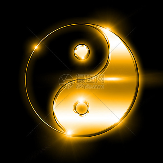 背景阴阳的象征这两个元素的标志图片
