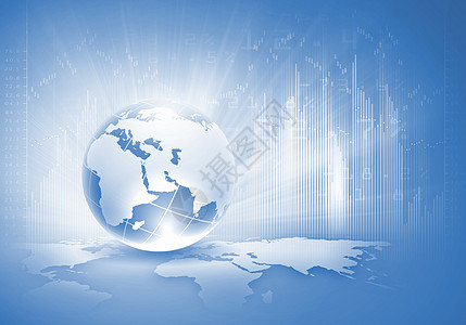 全球化地球仪的蓝色数字图像图片