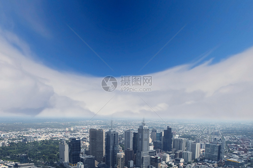 现代城市的形象城市天际线插图蓝天下的现代城市图片