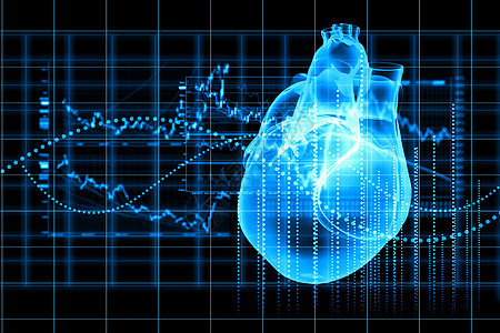人类的心跳心脏图的虚拟图像图片