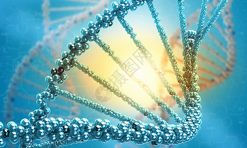 DNA分子蓝色背景下DNA分子的生物化学图片