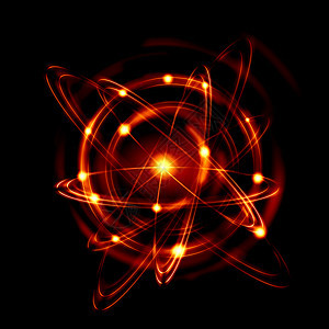 原子图像彩色原子电子的图像物理背景图片