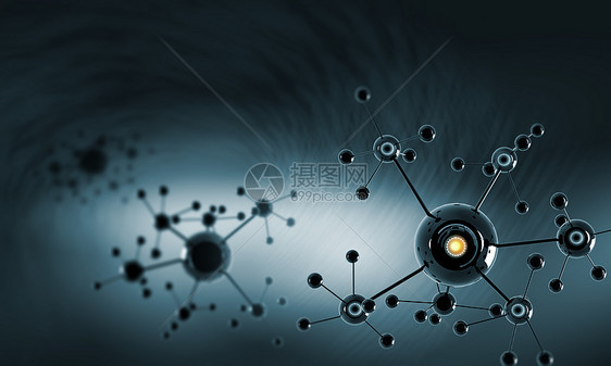 分子链分子链的高科技背景图片