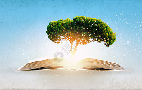 形象与绿树生长书阅读自教育图片