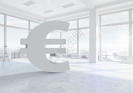 欧元货币符号现代办公室白色欧元货币符号图片