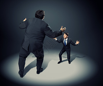 谢谢老板表情包商业纠纷商人争论充当相扑战士的形象背景