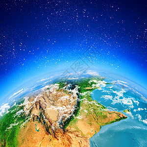 日出太阳升地球行星之上照片这幅图像的元素由美国宇航局提供的图片