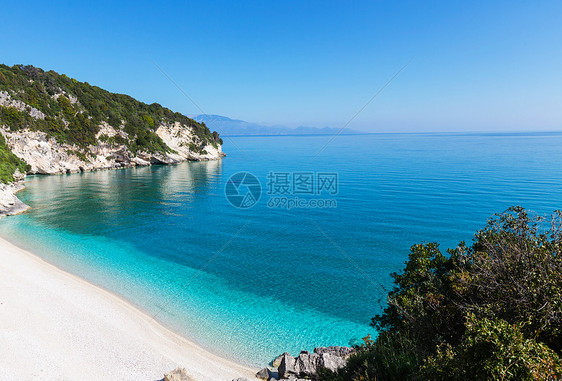 希腊Zakynthos岛上美丽的海洋景观图片