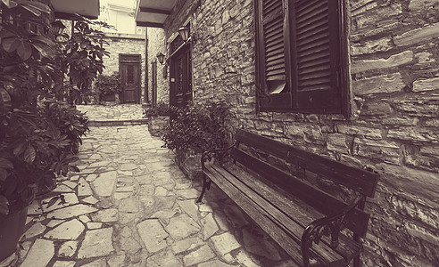 塞浦路斯莱夫卡拉村狭窄街道图片