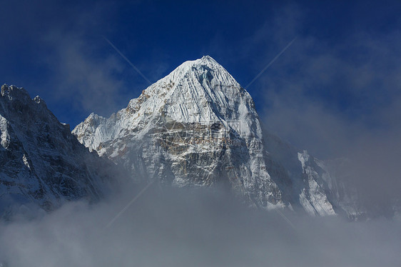 风景优美的山景,坎陈琼加地区,喜马拉雅山,尼泊尔图片