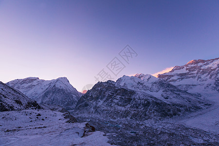 风景优美的山景,坎陈琼加地区,喜马拉雅山,尼泊尔图片