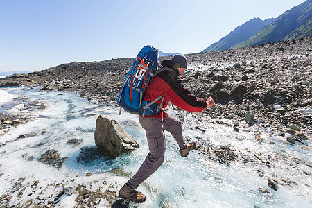 阿拉斯加的WrangellstElias公园徒步旅行Instagram过滤器图片