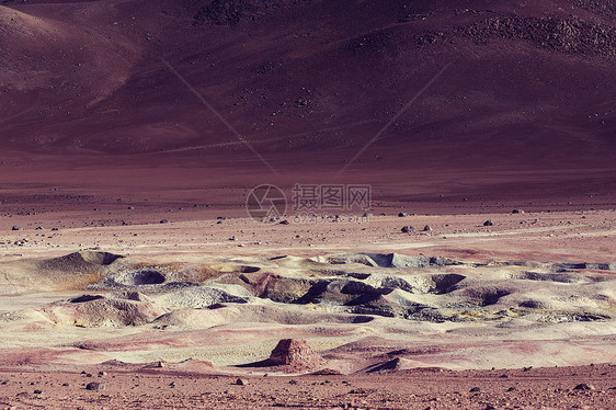 奇妙的南美景观沙漠,火山,间歇泉利维亚的间歇泉德马纳纳图片