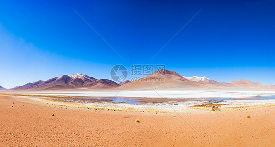 拉古纳本田的全景,它利维亚高原的个盐湖图片