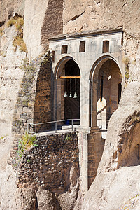 佐治亚州瓦尔齐亚洞穴修道院建筑群的宿舍拱门教堂图片