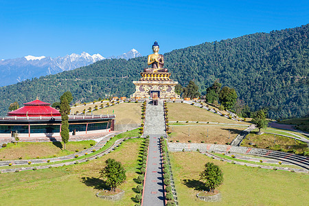拉旺拉的佛教公园,也被称为如来沙皇,位于印度锡金南部锡金区的拉邦附近图片