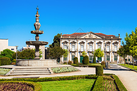 葡萄牙布拉加中心的喷泉图片