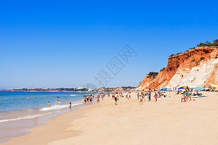 葡萄牙阿尔布菲拉的法雷西亚海滩,阿尔加夫地区图片