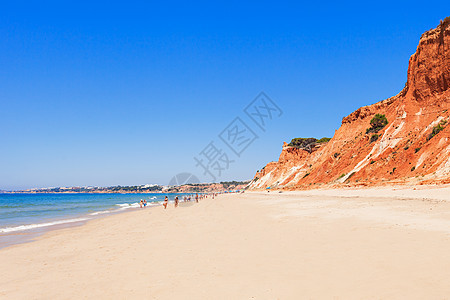 葡萄牙阿尔布菲拉的法雷西亚海滩,阿尔加夫地区图片