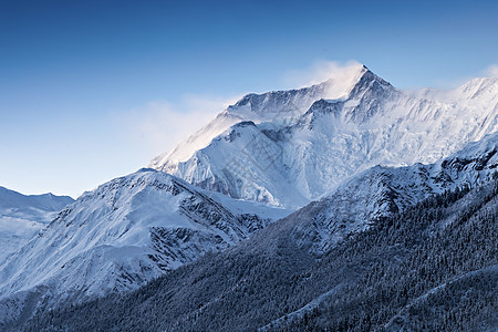 日出前安纳普尔纳山,喜马拉雅地区,尼泊尔图片