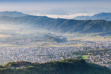 波哈拉市,尼泊尔萨朗科特山观看图片