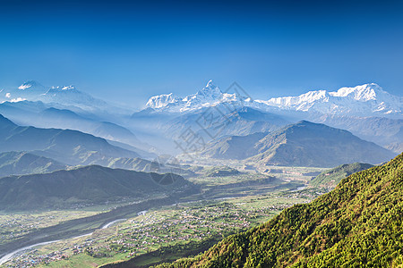 日出喜马拉雅山,萨朗科特,尼泊尔图片
