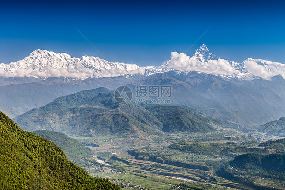 马哈普赫雷安纳普尔纳山日出,波哈拉,尼泊尔图片