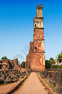 古瓜的奥古斯丁遗址,印度果阿州图片