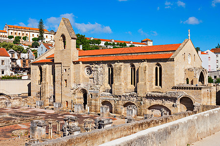 克拉拉维拉修道院的废墟克莱尔老人位于葡萄牙的科英布拉市图片