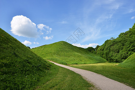 天空,云彩田野夏天的风景图片