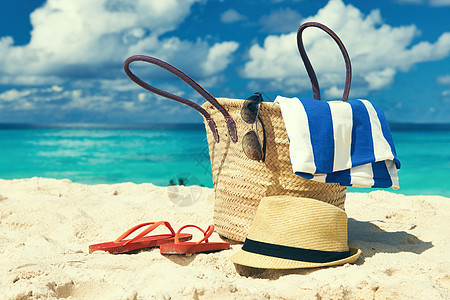美丽的海滩袋子塞舌尔,拉迪格图片