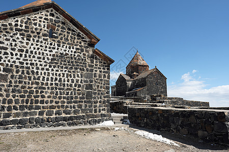 亚美尼亚塞文湖上的古代修道院塞瓦纳万克成立于874图片