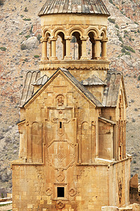 古代修道院诺拉万克阿马胡山谷,亚美尼亚山区成立于1205背景图片