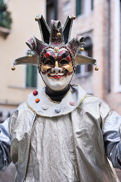 威尼斯狂欢节具物体街上图片