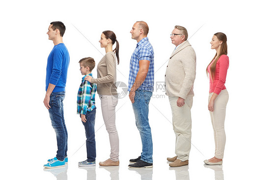 家庭,别,高人的男女的群体侧图片