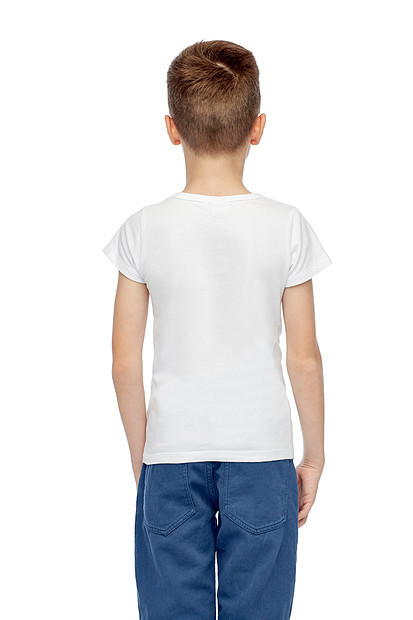童,时尚,广告人的男孩穿着白色T恤牛仔裤图片