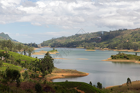 旅行,旅游,自然景观斯里兰卡的陆地山丘湖泊河流的景观图片