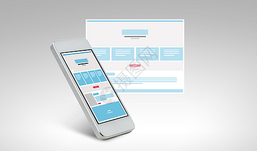 技术smarthphone与网页模板屏幕上屏幕上网页的smarthphone图片