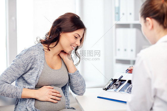 怀孕,妇科,医学,保健人的妇科医生超声图像剪贴板上孕妇医院图片