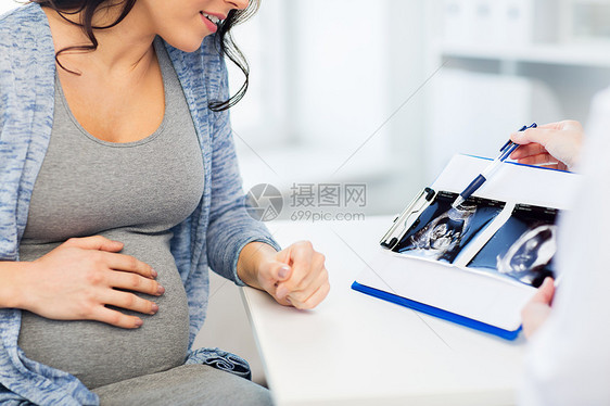 怀孕,妇科,医学,保健人的密切妇科医生超声图像剪贴板上孕妇医院图片