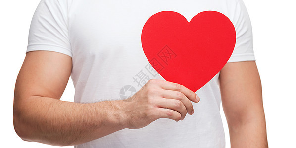 关系爱的密切的人的手与心用心脏特写男人的手图片