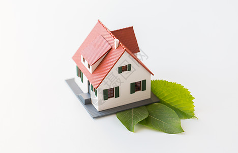 住房环境生态封闭居住房屋模型绿叶图片