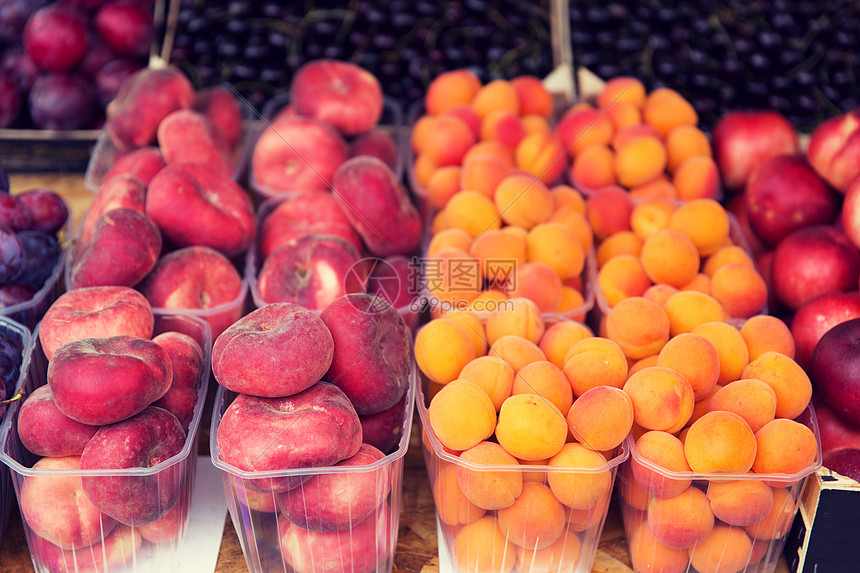 ‘~营销,收获,食品,水果农业蟠桃杏塑料盒街头市场  ~’ 的图片