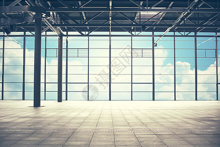 建筑建筑建筑蓝天云背景下的机场航站楼空房图片