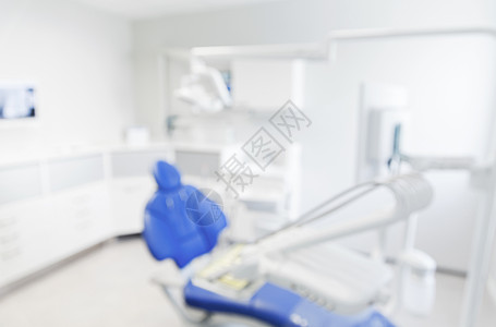 牙科,医学口腔医学的模糊的现代牙科诊所办公室内部Bokeh图片