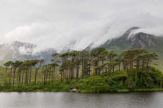 自然景观爱尔兰山谷的湖泊河流中的岛屿爱尔兰的湖泊河流中观看岛屿图片