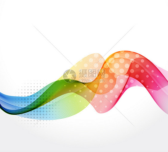 抽象的彩色波抽象的彩色波背景彩虹光谱波图片